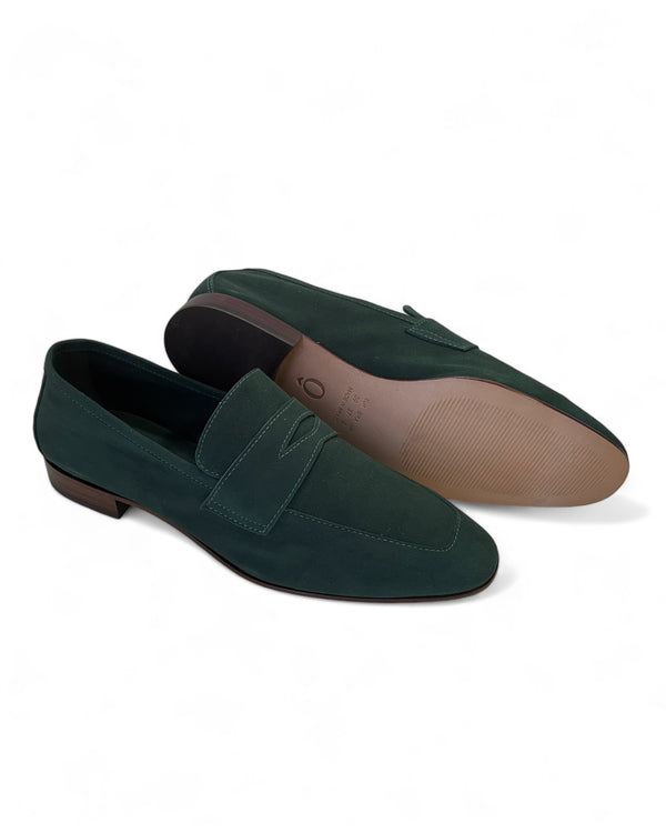 Penny Loafer Wave Camurça Verde Escuro