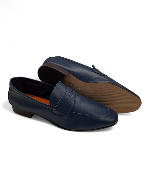 Penny Loafer Wave Couro Azul