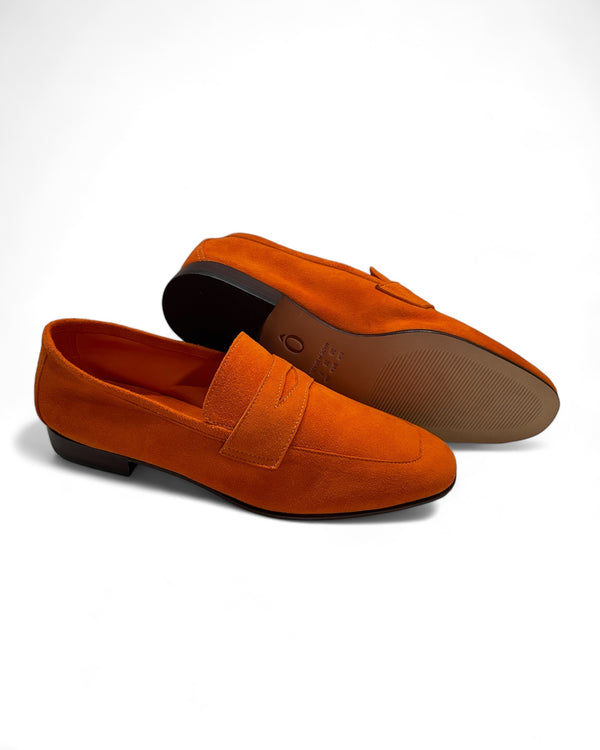 Penny Loafer Wave Camurça Laranja