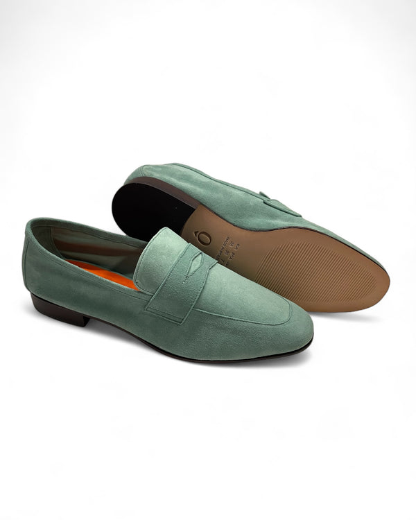 Penny Loafer Wave Camurça Verde